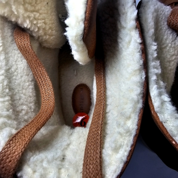 Indigo Brown Ankle Boots with Cream Lining - Picture 6 of 12